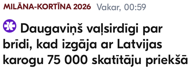 pēc virsraksta spriežot, runa ir par strīkeri, kurš neplānoti iznāca ar karogu rokās.