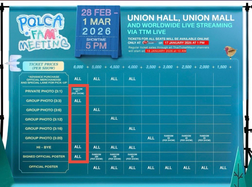 Chefdottt's tweet image. WTS 

PolcaFamMeeting
01/03 benefit
Zone : A3

✅ group photo 3:3
✅ hi-bye
✅ sign poster

Sold separately is ok 
DM📥

#PolcaFamMeeting
#ตลาดนัดgmmtv #ตลาดนัดเตนิว #ยัยซัง #polcasan