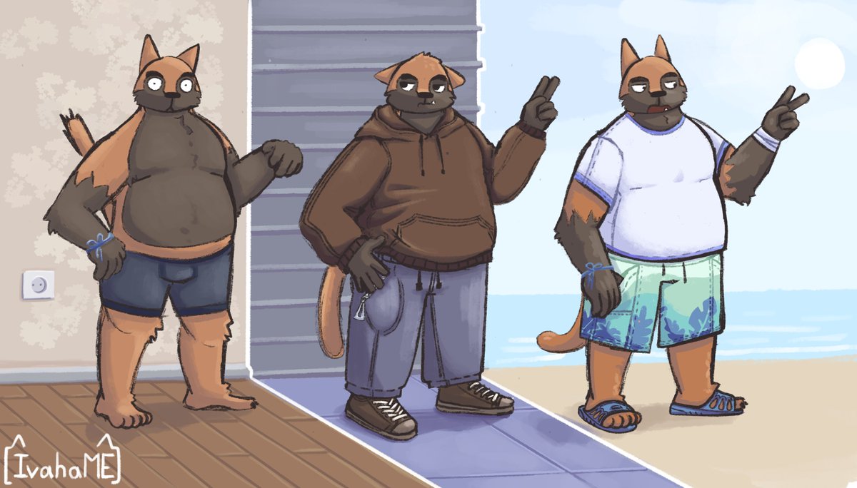 Made random furry refs (tried new brushes)