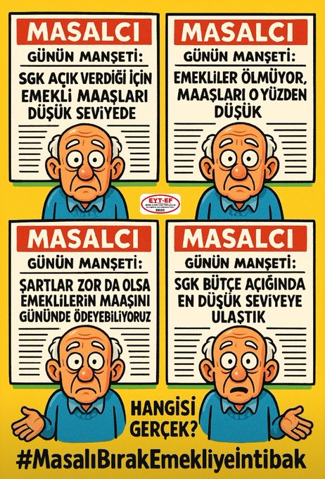 BakiYlm42792509's tweet photo. İntibak;
Bir vaade sığınılarak ertelenecek bir başlık değildir !

Aynı prim günü.
Aynı çalışma süresi.
Ama farklı maaşlar !
Bilinçli bir adaletsizliktir !

#Emekli ye Masal değil İNTİBAK !

#MasalıBırakEmekliyeintibak
#5000KısmiMasalDeğilGerçek
@RTErdogan
@isikhanvedat https://t.co/CSqbAKENwj