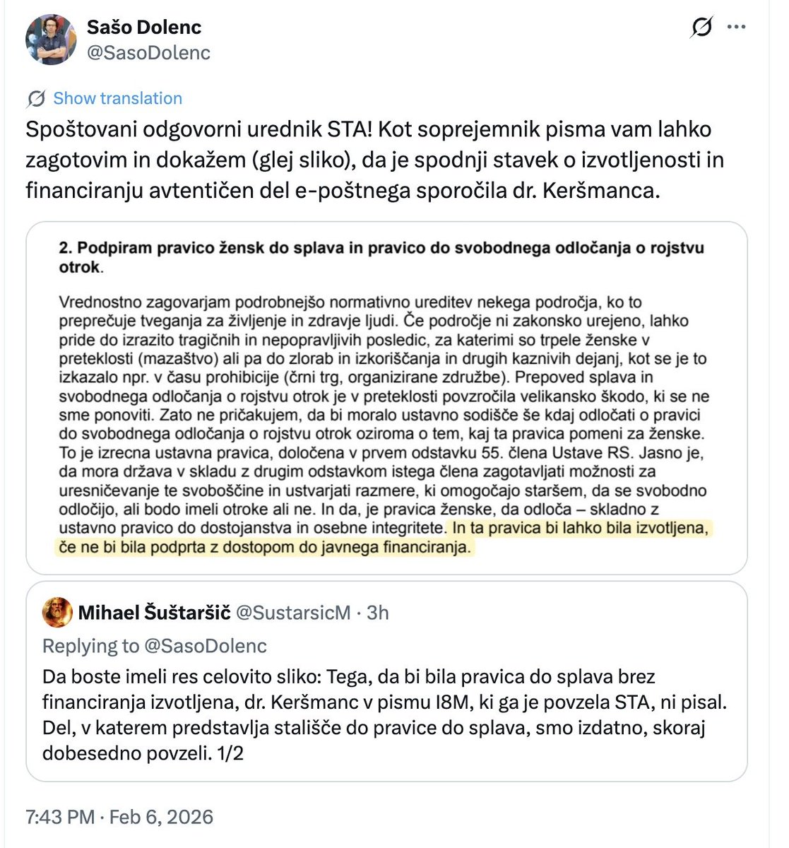 Sašo Dolenc tweet media