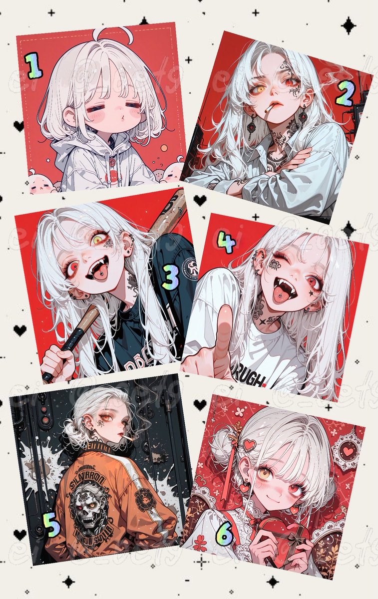 さぁ~さぁ~復刻するとしたらどれがいぃ❔

リプで番号で答えてねっ🫶💗

1番多いのを復刻させるかもね(⩌⩊⩌`)🤍

〆気分で締め切ります😚