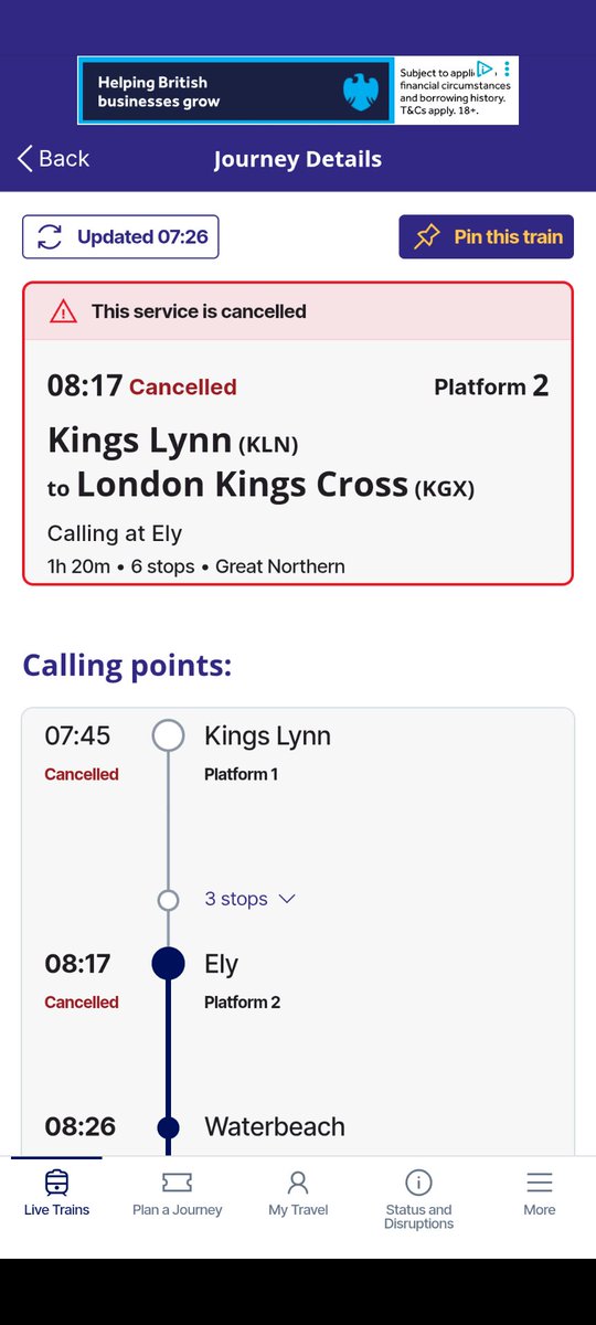 RedSpudd's tweet image. Monday morning chaos on the way courtesy of @GNRailUK cancelling 8:17 from Ely to Cambridge, no reason given.