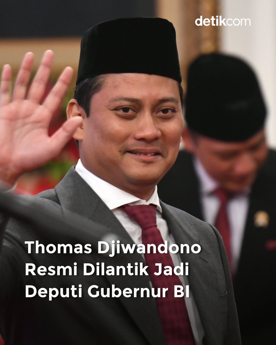 Mahkamah Agung (MA) melantik Thomas A.M. Djiwandono menjadi Deputi Gubernur Bank Indonesia (BI).⁣
⁣
Thomas mengucapkan sumpah jabatan di hadapan Ketua MA, Sunarto, siang ini di MA. Sebelumnya, DPR telah menyepakati Thomas Djiwandono sebagai Deputi Gubernur BI.