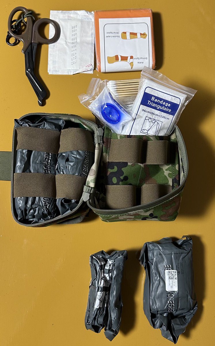 依頼品 ブローアウトキットMEDポーチ 陸自迷彩 容量 例 止血包帯×2