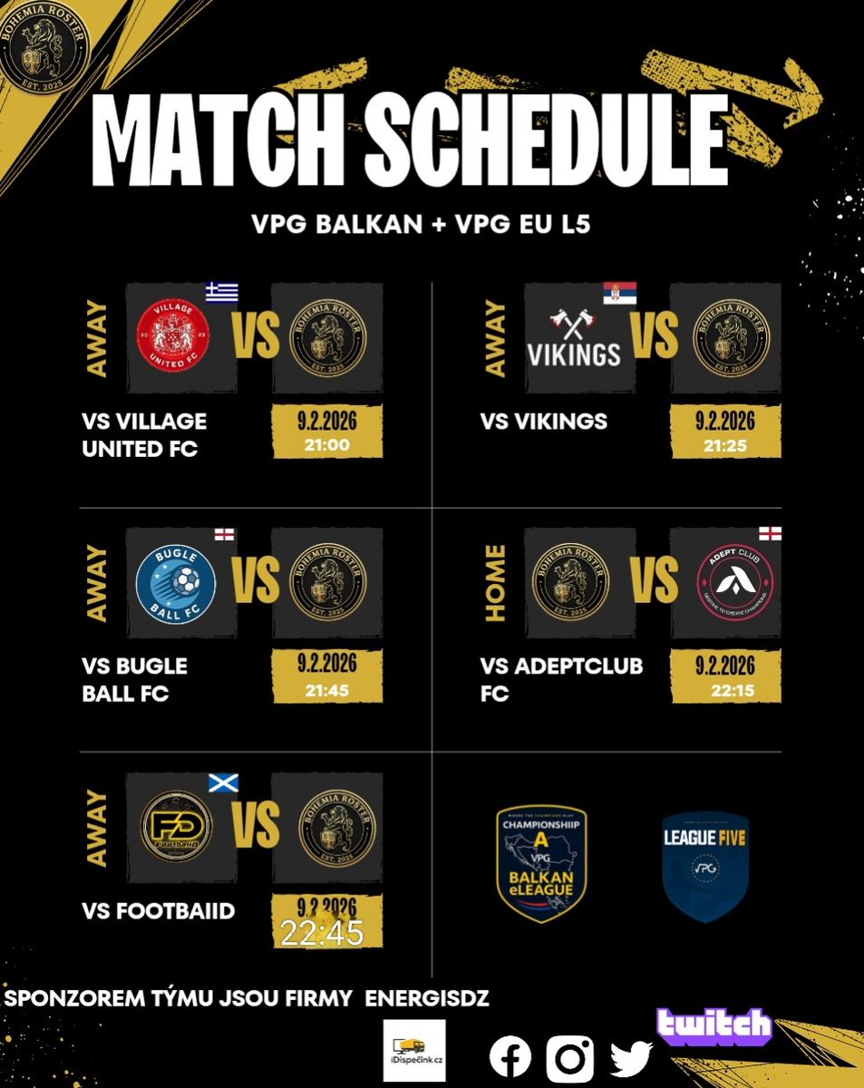 Dnes večer na tým čeká várka hned pěti utkání! 

Od 21:00 startujeme na Balkáně, kde se pokusíme napravit nepovedené výsledky z minulého týdne. 

V Evropě se nám zatím nedaří vůbec, dnes však máme ve dvou zápasech soupeře také ze spodku tabulky a určitě budeme chtít bodovat.