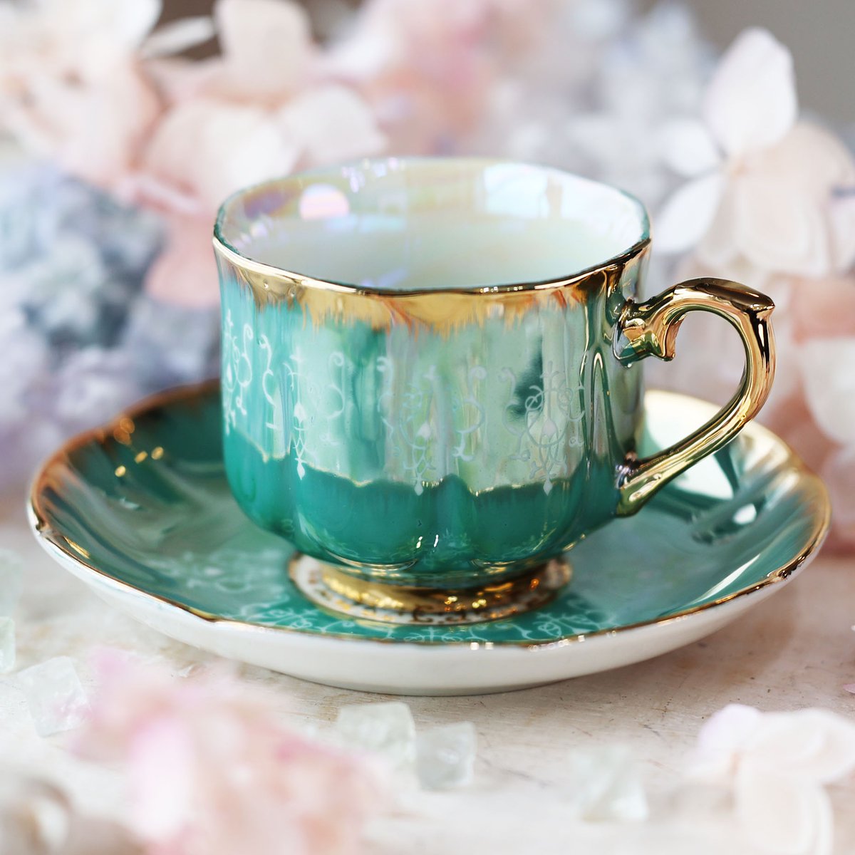 レトロ金彩汁茶碗