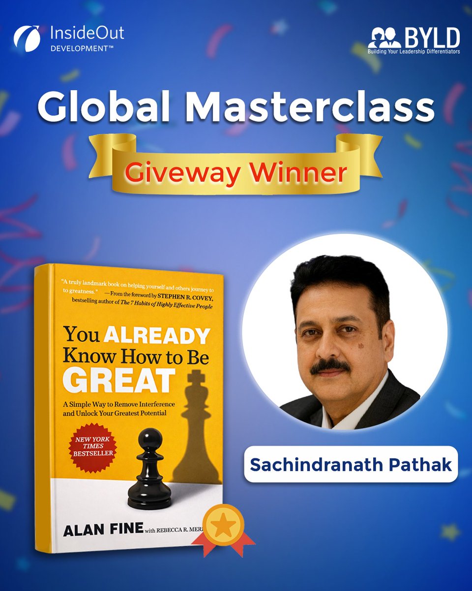 𝐂𝐞𝐥𝐞𝐛𝐫𝐚𝐭𝐢𝐧𝐠 𝐥𝐞𝐚𝐫𝐧𝐢𝐧𝐠, 𝐨𝐧𝐞 𝐩𝐚𝐠𝐞 𝐚𝐭 𝐚 𝐭𝐢𝐦𝐞 
Heartiest congratulations to S.N. Pathak, winner of our Global Masterclass giveaway. A signed book by Alan Fine &amp; Yogesh Sood is on its way to you.
Here’s to unlocking even greater potential ahead!