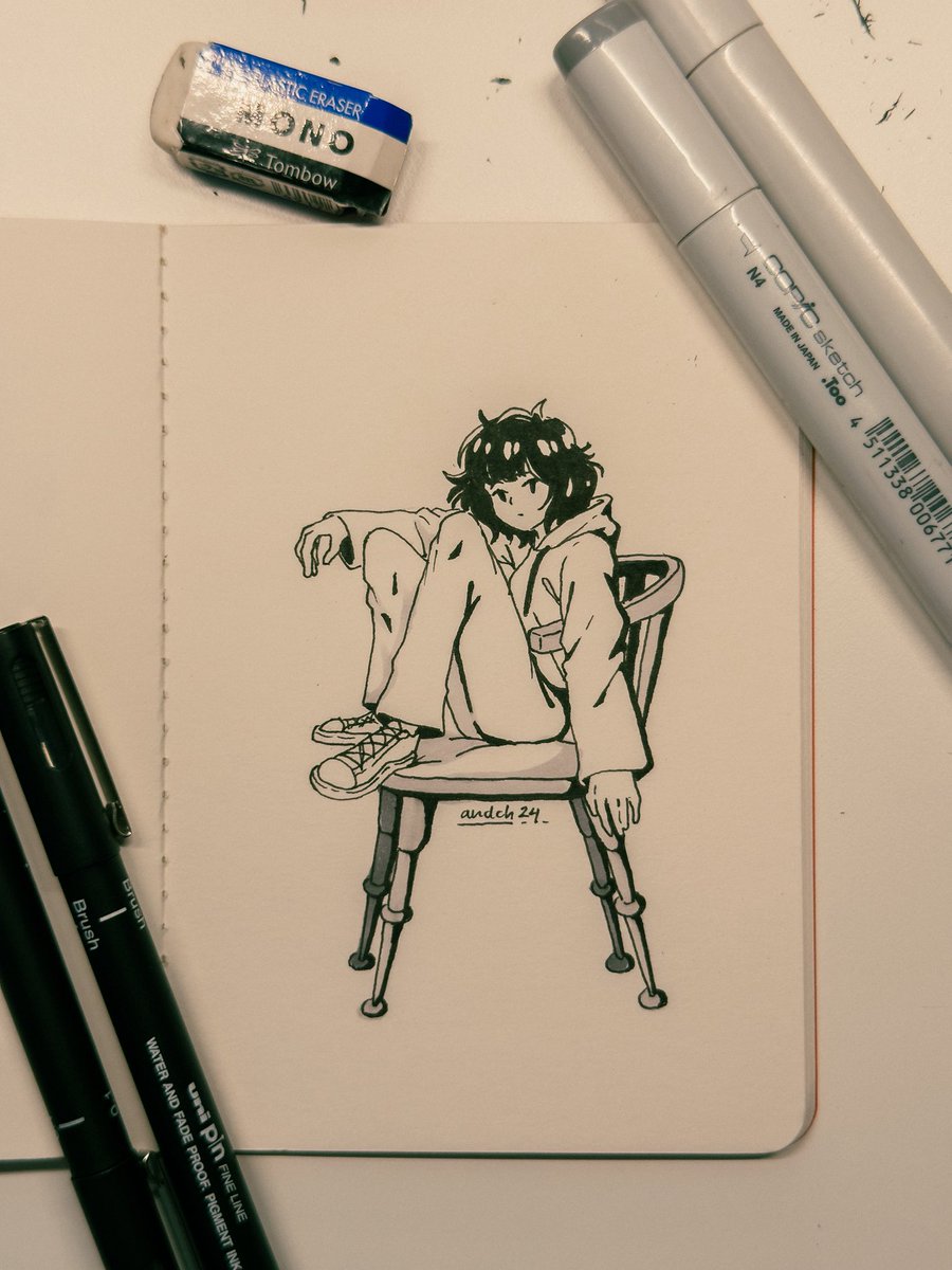 andch24's tweet photo. Daily sketch 011 #cozysketch https://t.co/sxSlhPM5ur