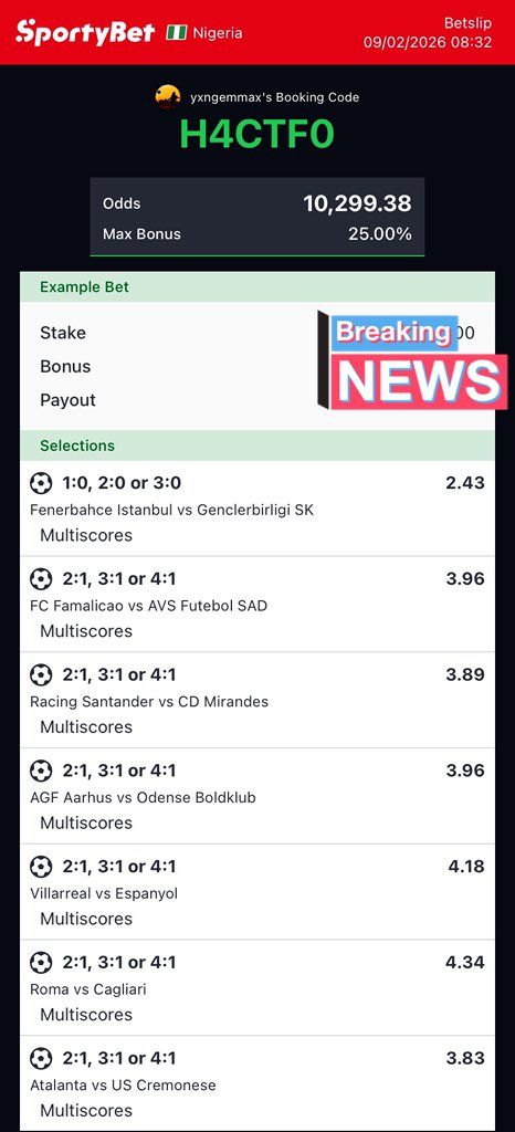 EmmaxTips1's tweet image. #MondayNightFootball #MondayMotivaton #HappyNewWeek 

10,299 odds 7/7 .. retweet &amp;amp; tag someone