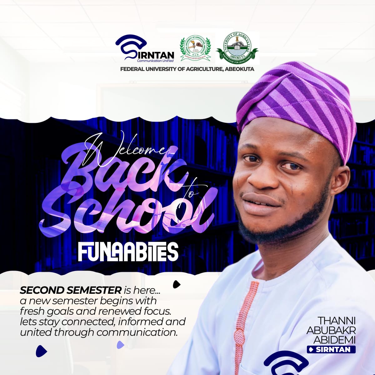 Sirntanbarcri's tweet photo. Welcome back Funaabites✨💙🤍!

Together, we move forward with stronger communication, shared purpose,and collective growth. https://t.co/TD7MBytJ53