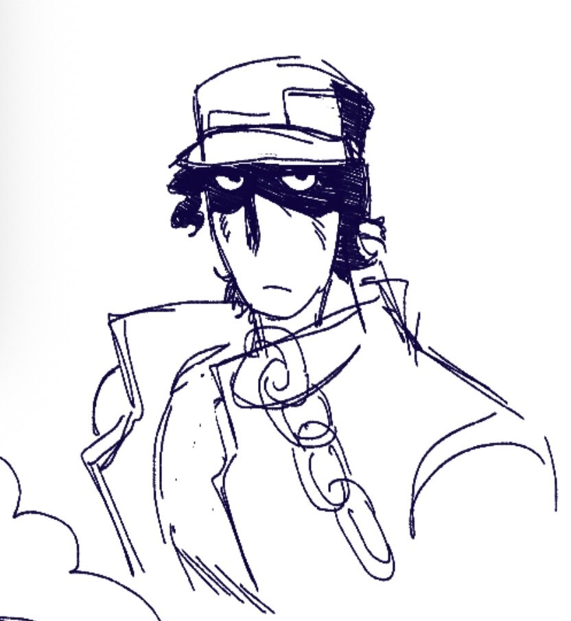 leafylilac_'s tweet photo. I really like drawing jotaro like batman it's so funny https://t.co/50HuFMCLUE