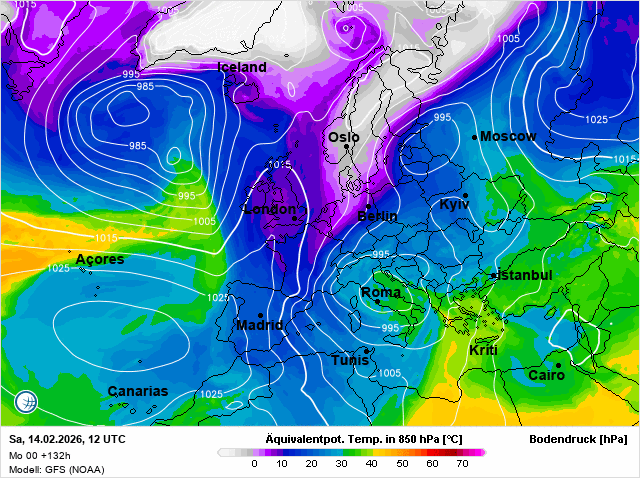 PvForecast's tweet photo. #ValentinesDay2026 #northwinds west #europe #snow ideas into the weekend https://t.co/aJLVnGlRCT