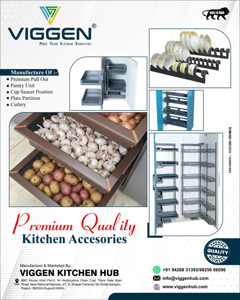 For inquiry via WhatsApp click:- V-O-H.short.gy/91-9426831393

*VIGGEN KITCHEN HUB (RAJKOT)*
Mr. hemang Rawal - 9426831393
Mr.Jignesh Saparia - 9825666096

Email: info@viggenhub.com
Website: viggenhub.com

Dealers and Wholesaler Enquiries Solicited