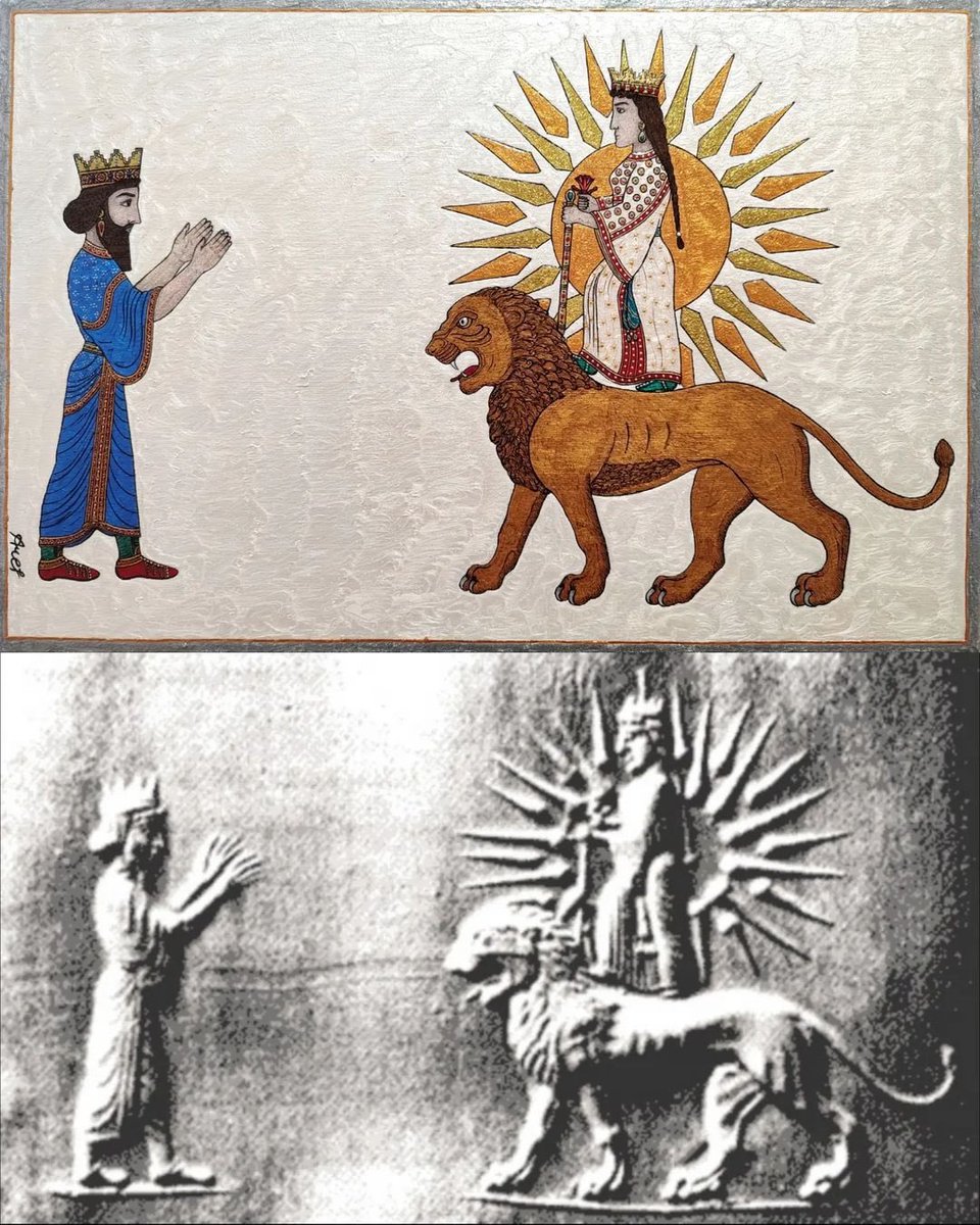 شیر و خورشید یک «نشان سیاسیِ مقطعی» نیست.
این نماد، حافظه‌ی تاریخی ایران است؛
از مهرهای سنگی تمدن جیرفت ــ بیش از ۵۰۰۰ سال پیش ــ
تا تداومش در دوران هخامنشی، اشکانی و ساسانی،
و بعدا یک شمشیر هم داده اند دست شیر!