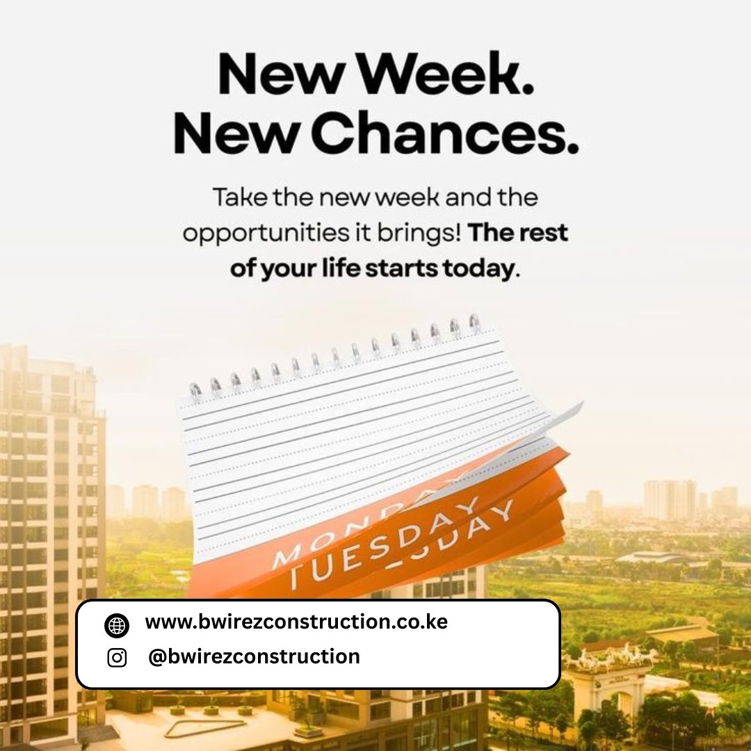 bwirezconst's tweet photo. Embrace the reset. Claim the opportunities.
Because every great structure starts with one bold step today. What are you building this week? Tell us below or get in touch!  https://t.co/afao0yVYL3 https://t.co/33lTzkoIap