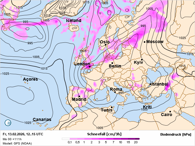 PvForecast's tweet photo. #ValentinesDay2026 #northwinds west #europe #snow ideas into the weekend https://t.co/aJLVnGlRCT
