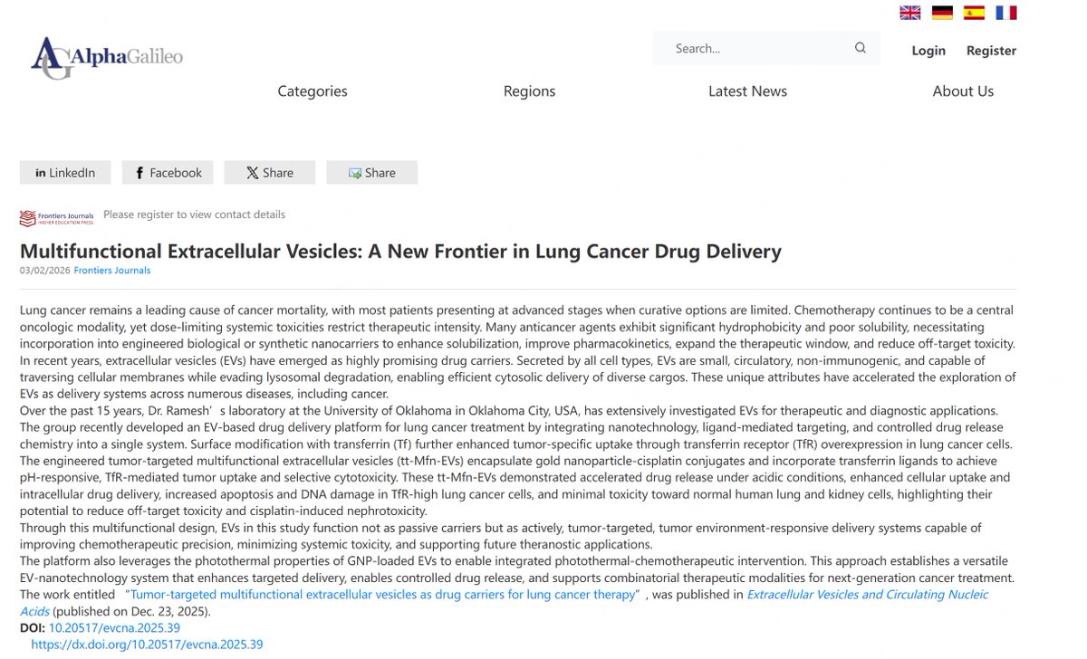 Extracellular Vesicles & Circulating Nucleic Acids tweet media