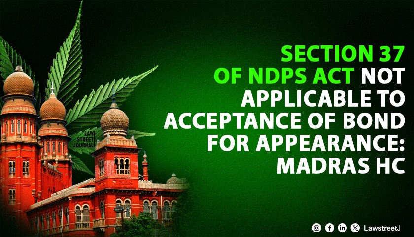 LawstreetJ's tweet image. #MadrasHighCourt says #Section37 #NDPSAct doesn’t apply to acceptance of bond for appearance on summons, as it is distinct from grant of bail.

Read full article here                                    
shorturl.at/tqs0L

@isaketsourav #NDPSCase #NarcoticsLaw #DrugLaw