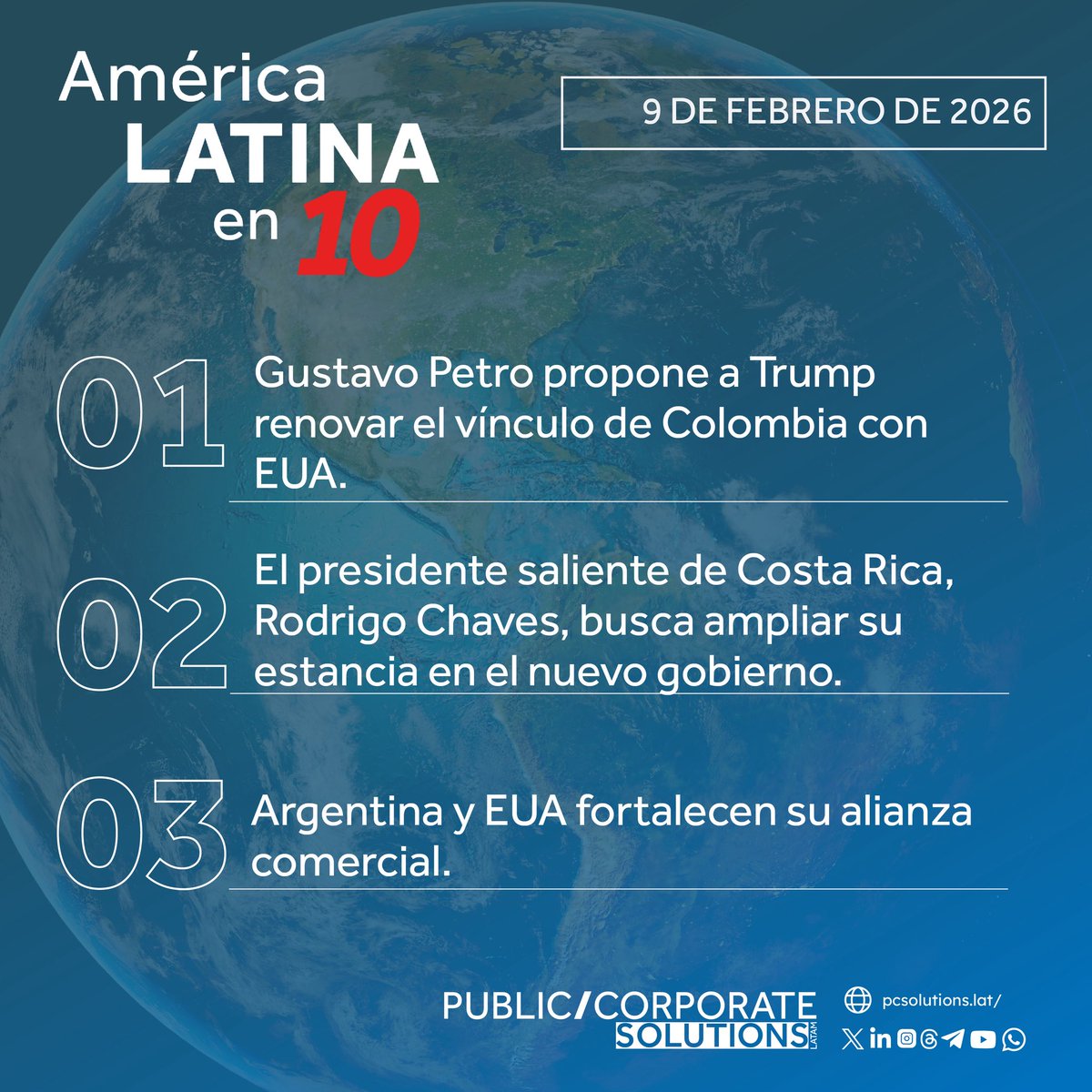 🌎 #PCSLatam | <a href="/petrogustavo/">Gustavo Petro</a> propone a <a href="/realDonaldTrump/">Donald J. Trump</a> renovar el vínculo de Colombia con EUA. 🇨🇴 🇺🇸 

Consulta lo más importante de la semana en la región 👉🏻 pcsolutions.lat/publicaciones/…