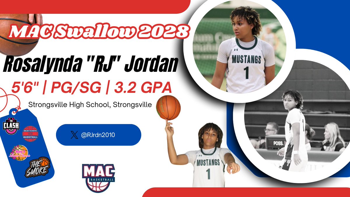 This week's player spotlight is #23 Rosalynda Jordan. RJ is a sophomore at Strongsville High School. This is RJ's first season on the team and we can't wait to see her get to work! #macproud <a href="/RJrdn2010/">Rosalynda Jordan</a> <a href="/LadyMustangGB/">Lady Mustangs Basketball</a> <a href="/MacBasketballUA/">Mac Basketball</a>