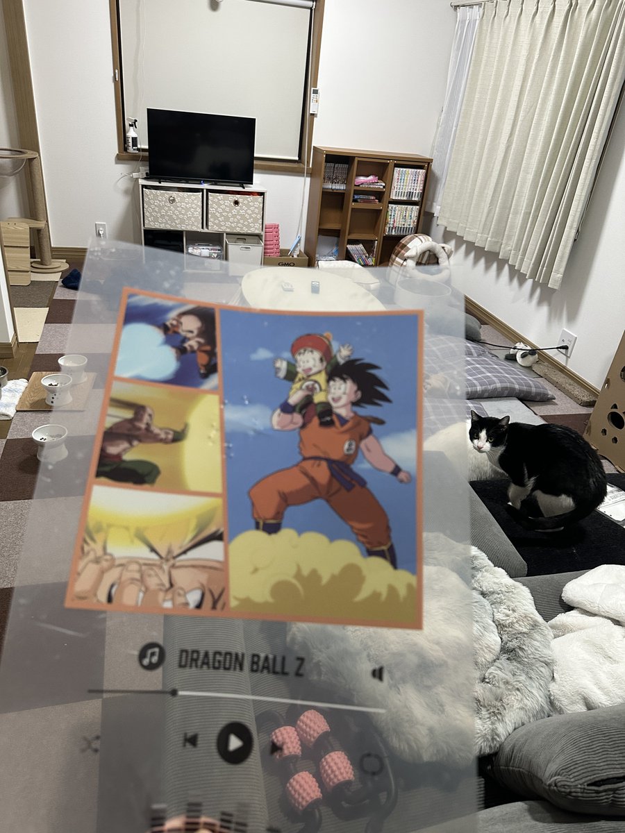 ちなみにもう1枚あって、こっちはデコレーション済です。（犯人を添えてみた）