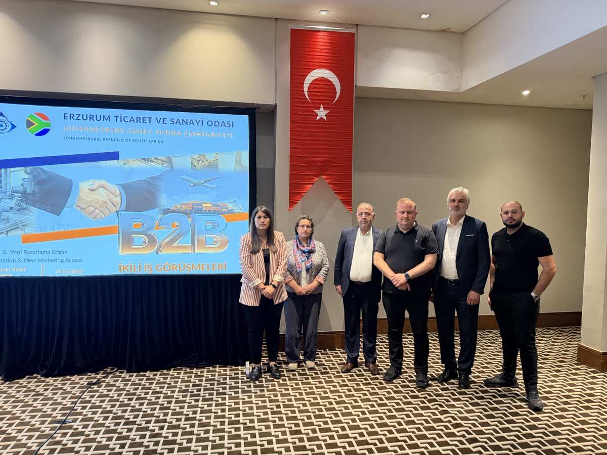 Erzurum Ticaret ve Sanayi Odası tarafından Johannesburg’da düzenlenen B2B programına; T.C. Ticaret Ataşelerimiz ve DTİK Güney Afrika temsilcilerimizle birlikte katılım sağladık.