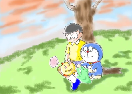 ドラ絵描いたことほぼはない2012作← 対 ドラ描きまくって描いた2022作 ですからね やっぱ丸(ドラ)描きまくると上達はできるんすよ!!!! #とりかの練習ボックス