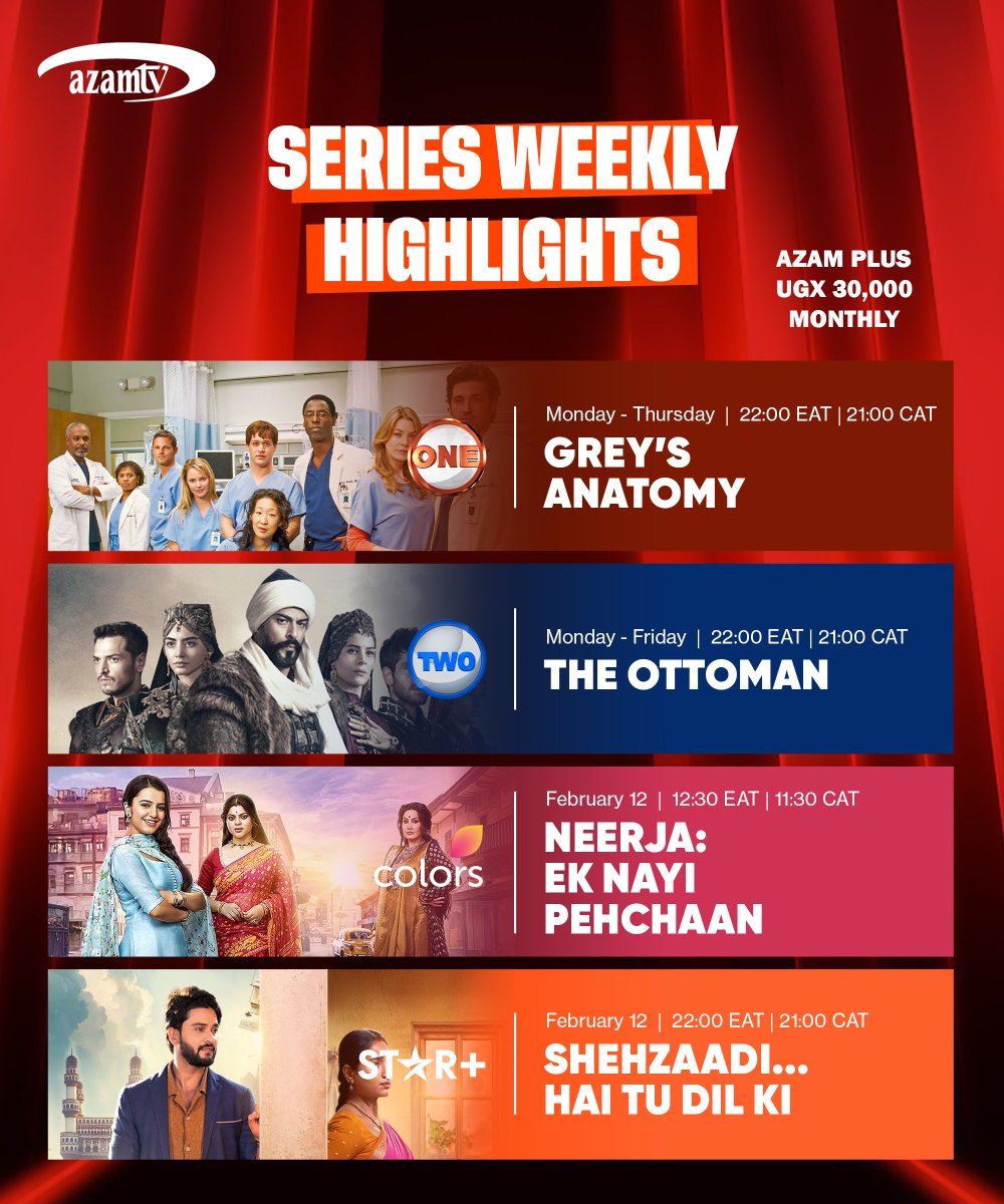 Azamtv_ug's tweet image. #SeriesWeekelyHighlights 
#AzamONE #AzamTWO #Indian channels..