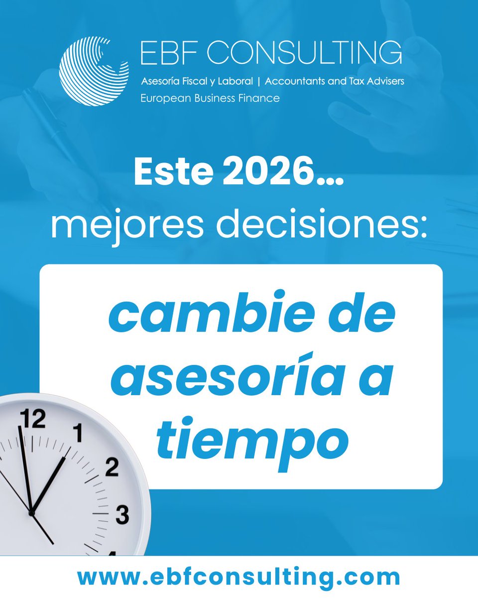 EBFconsulting's tweet photo. En 2026, tome mejores decisiones: cambie de asesoría a tiempo. Optimice impuestos, evite errores y empiece con un equipo que sí le acompaña. My front page #fiscal https://t.co/wamnHS5Mu1