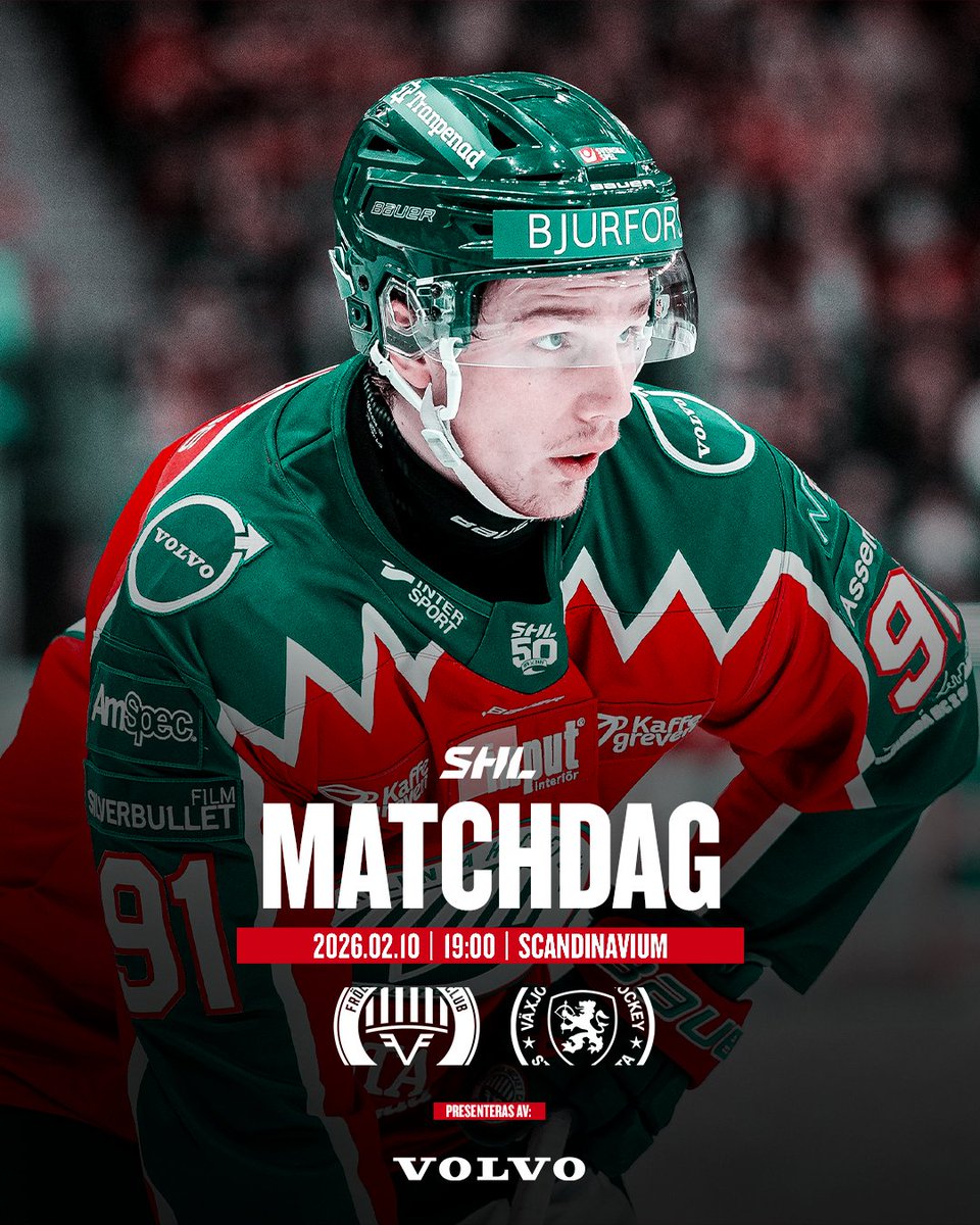 frolunda_hc's tweet photo. MATCHDAG!

Hängmatch mot Växjö Lakers spelas i Scandinavium idag, nedsläpp kl 19:00. Tänk på att det blir mycket folk i arenan, så var på plats i god tid före nedsläpp. https://t.co/eVGHDFWSOK