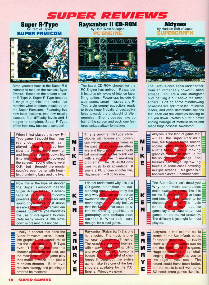 american80s's tweet image. Let’s mix it up a bit. Here are some shooter reviews in Super Gaming - an EGM offshoot dedicated to import games…

#PCengine #SuperGrafx #EGM #SuperFamicom #Shmup #STG ☀️🌴