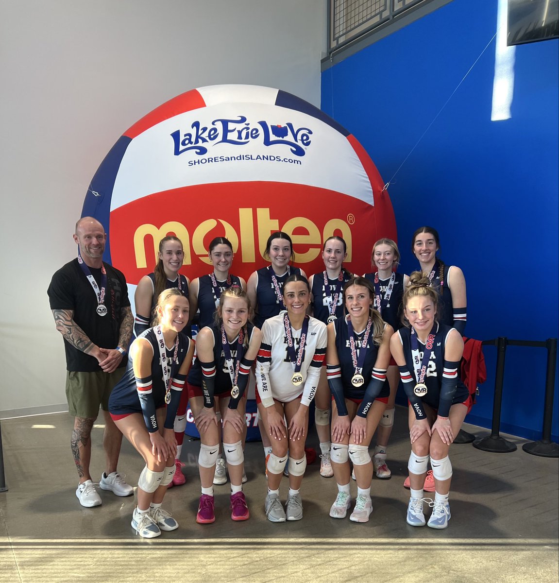 MichaW2026's tweet photo. Back-back-back Gold champions. 🏆🏆🏆 Valentines Day Challenge Champs ❤️‍🔥#HOVA @OVRVolley @PrepDig @PrepDigOH @vball_fan_ @nxt1sports @TopPreps @VballRecruits @CoastRecruits https://t.co/HtBEfgr3Fe