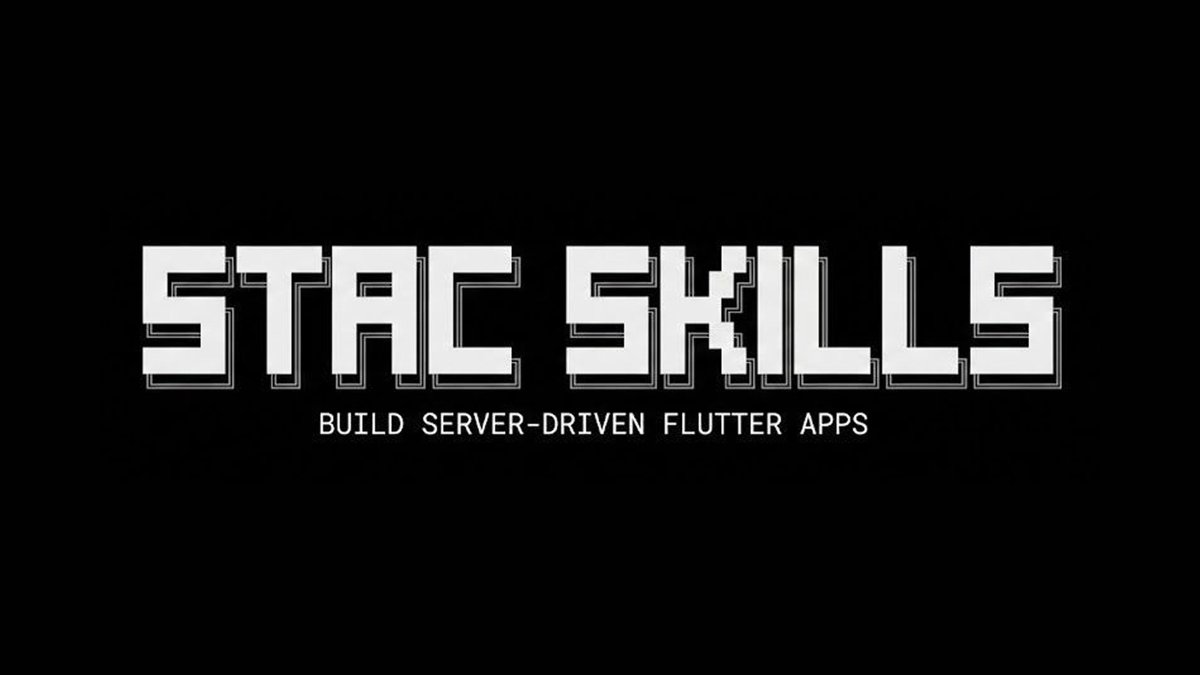 Stac Agent Skills are here 🤖

You can now use AI to:
🔁 Convert Flutter widgets → Stac screens
🧩 Build custom widgets &amp; actions
🧱 Generate complete Stac screens

Extend Stac instantly:
`npx skills add github.com/StacDev/stac`

#Flutter #Stac #ServerDrivenUI #OpenSource