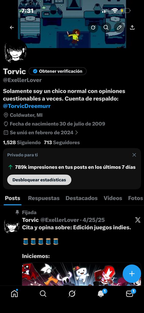 Llegué a los 700 seguidores finalmente.

Cada día más cerca de llegar a los 1.000.

Gracias por todo este apoyo desde el 11 de enero.