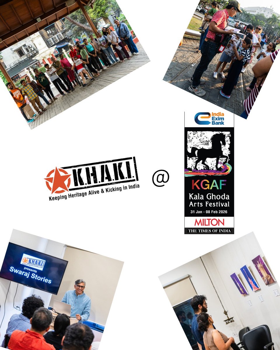 KhakiLab's tweet image. Those who thrived on our heritage walks, talks and exhibition at the Kala Ghoda Arts Festival 🐎 on 8th Feb. It's been a pleasure hosting you all and infecting you with the heritage bug through the 9 days of the festival.

#KGAF #KalaGhoda #HeritageFestival #Aqualine