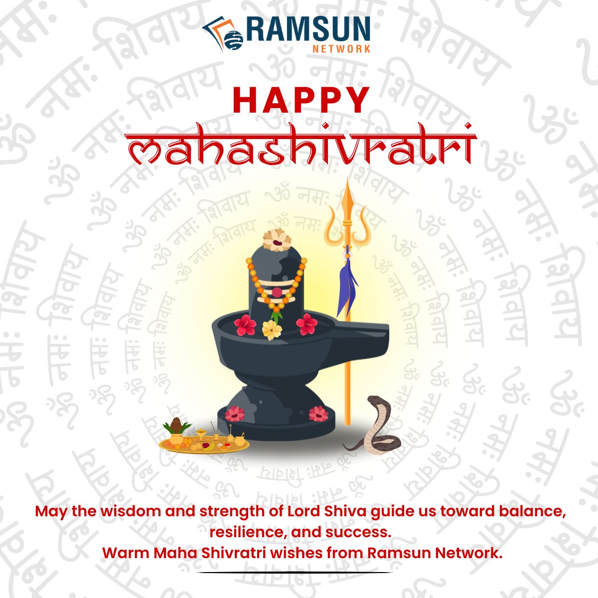 NetworkRamsun's tweet photo. Happy Mahashivratri! 🌙 May Shiva's wisdom bring balance &amp; strength. Warm wishes from Ramsun Network! 🙏 #MahaShivratri #HappyShivratri #RamsunNetwork https://t.co/BP9jp4WecI