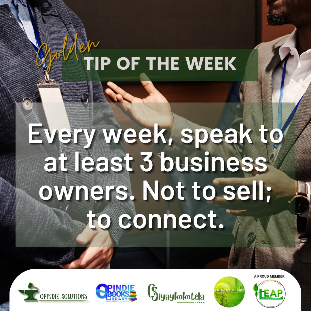 OpIndieSolution's tweet photo. Your next deal might come from a conversation, not a campaign.

#NetworkingWorks #EntrepreneurSA #BusinessCommunity #GrowTogether https://t.co/nNcUBwTHz5