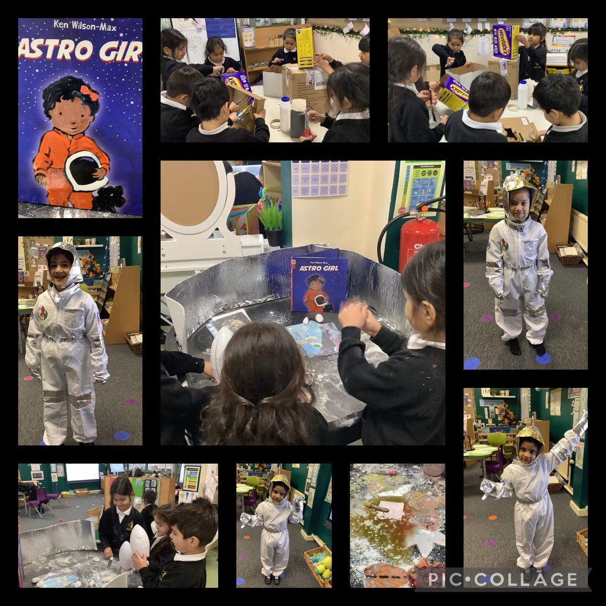 Carlton_MillsPS's tweet photo. Amazing learning in provision inspired by our core story Astro Girl 🚀✨ Curiosity, creativity and big dreams in Reception! #EYFS #EarlyYears #AstroGirl #Literacy #Oracy @CATAcademyTrust @Victoria_HARTF https://t.co/onBzFQgC5L