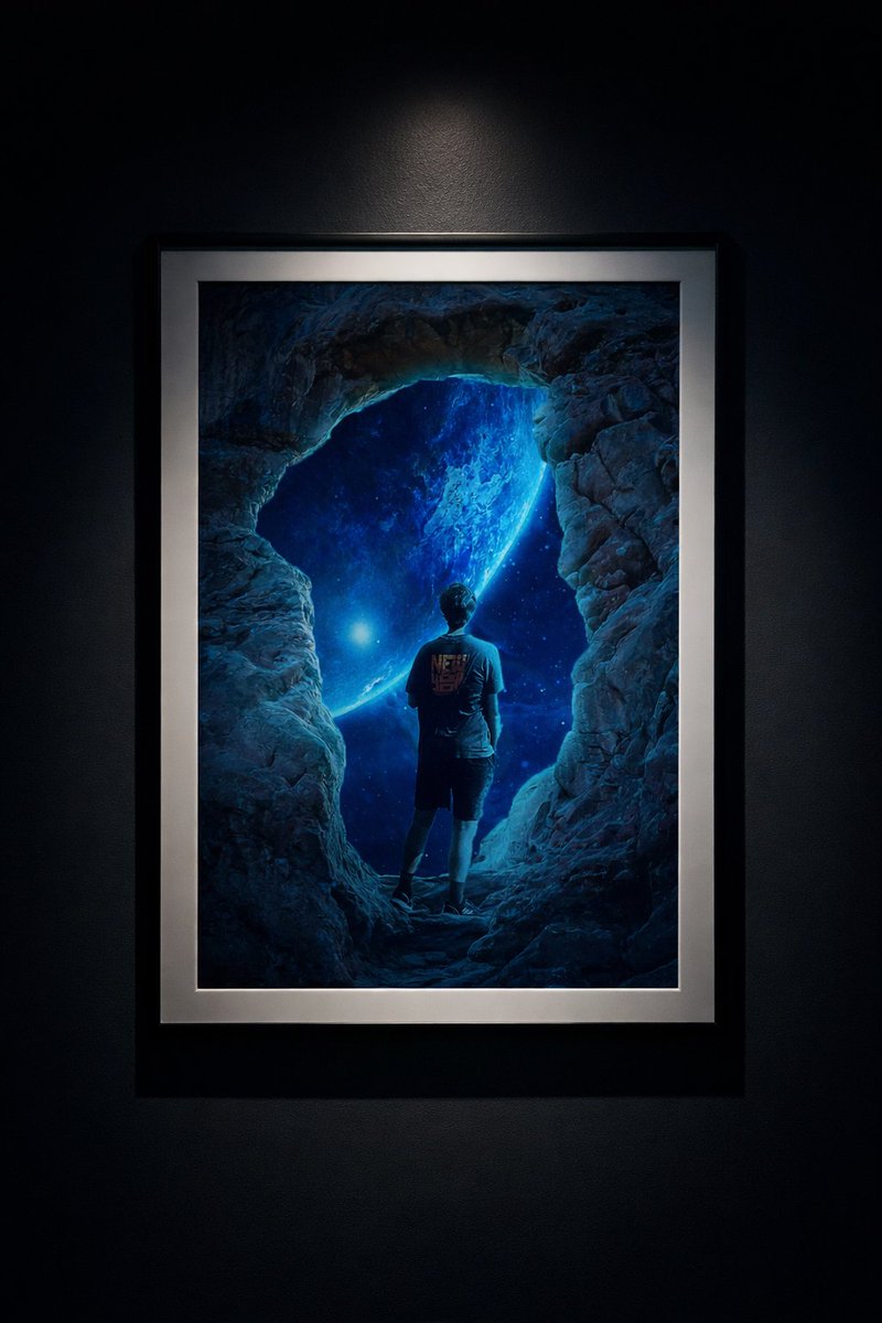 Tolaniyan_'s tweet photo. Day 1 - Photo Manipulation Challenge.
"Beyond the Threshold."🌌✨
Exploring scale, curiosity, and the unknown presented in a Dark gallery frame mockup presentation.
#DesignChallenge #GraphicDesign #PhotoshopWork #CreativeProcess #viral https://t.co/IXFFR5w4YE