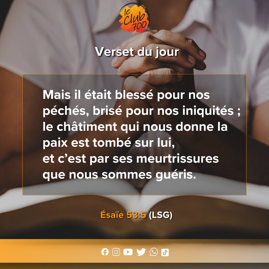 Club700fr's tweet photo. Verset du jour!
Bonne méditation !
#Club700 #Dieuestamour #GrâceDeDieu #jésuschristestseigneur #versetdujour #méditation https://t.co/MzZFhVEb11