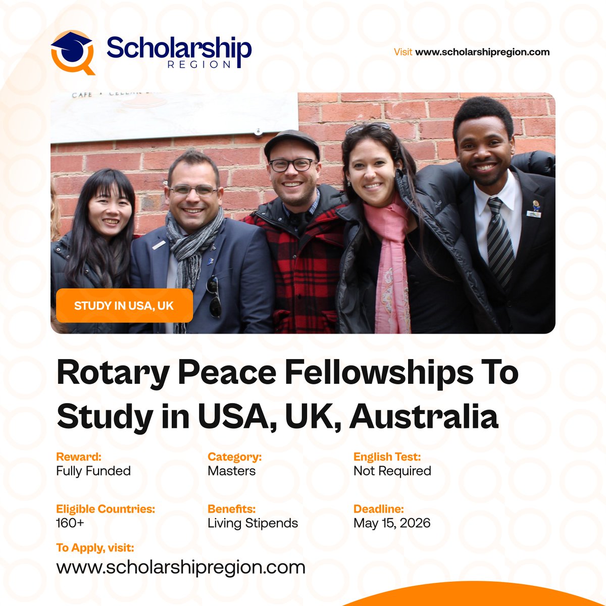scholarsregion's tweet photo. Best United States Scholarships for Master’s Programs in 2026 #SRThread 

1. Georgia Southern University Scholarship in USA 2026 | Fully Funded
https://t.co/1Oyd5FzXNm

2. Eastern Illinois University Scholarships in USA 2026 | Fully Funded
https://t.co/ScaTkS6TgM

3. Rotary Peace Fellowships To Study in USA, UK, Australia | Fully Funded
https://t.co/nkINvPreFi

4. Western Kentucky University Scholarship in USA 2026 | Fully Funded
https://t.co/2vltefKWPg
 
5. University of Delaware Scholarships in USA 2026 | Fully Funded
https://t.co/y3VNDElfzJ

6. Northern Illinois University Scholarship in USA 2026
https://t.co/IAmCw6b2KF

7. Cornell University Scholarships in USA 2026 | Fully Funded
https://t.co/J471flmjG3