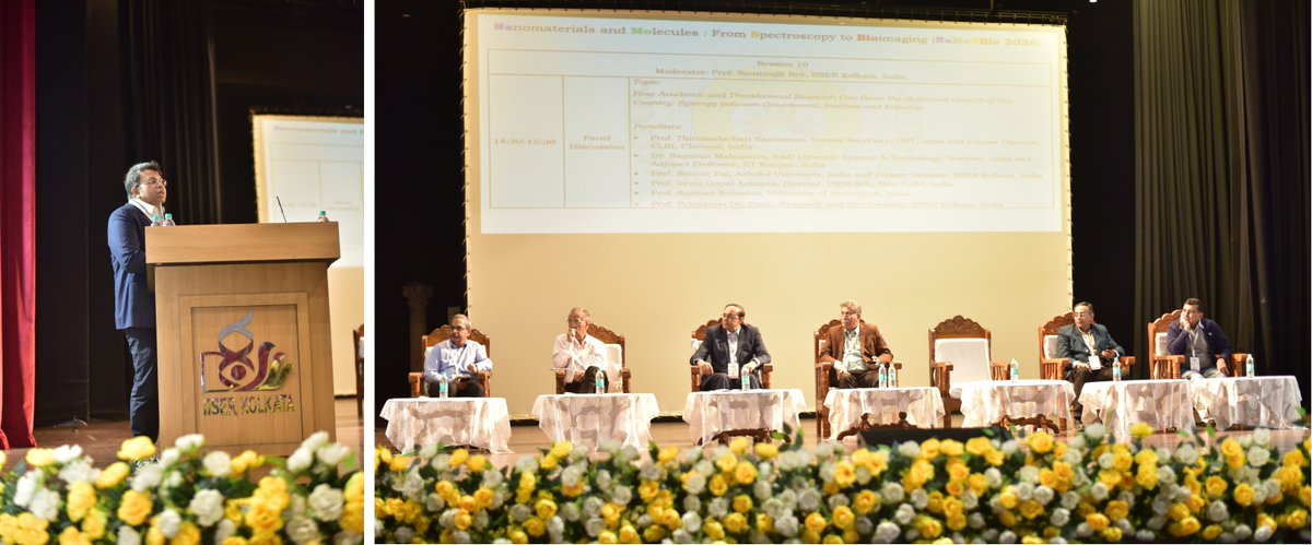 Technical session 10 of NaMoSBio 2026 international conference at IISER Kolkata, India (iiserkol.ac.in/~namosbio/):  Panel discussion. Topic: How Academic and Translational Research Can Boost the Sustained Growth of Our Country: Synergy between Government, Institute and Industry.