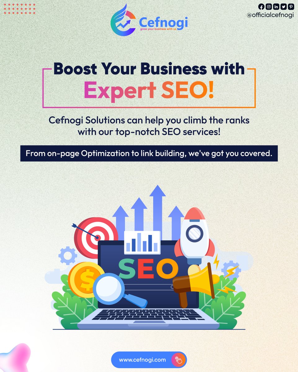 OfficialCefnogi's tweet image. 𝐒𝐄𝐎 𝐬𝐞𝐫𝐯𝐢𝐜𝐞𝐬 that help your business rank higher, attract traffic, and grow organically. 🚀

Visit: cefnogi.com
Follow: @officialcefnogi
.
.
.
#SEOServices
#SearchEngineOptimization
#DigitalMarketingAgency
#OrganicGrowth
#BusinessGrowth