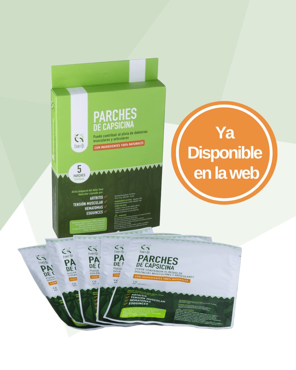 ¡Ya disponibles los parches de capsaicina!👏👏👏

Alivio localizado del dolor muscular y articular con efecto calor progresivo. 

Ideales para fisioterapia y sobrecargas.

🔗 Disponible novasan.com/parches-de-cap…

#Capsaicina #Fisioterapia #DolorMuscular #Salud