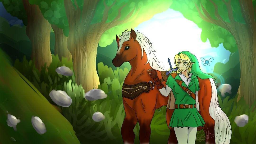 Xsytrix's tweet photo. Redrew this Legend of Zelda piece I did back in middle school, I think? https://t.co/6hTHovza64