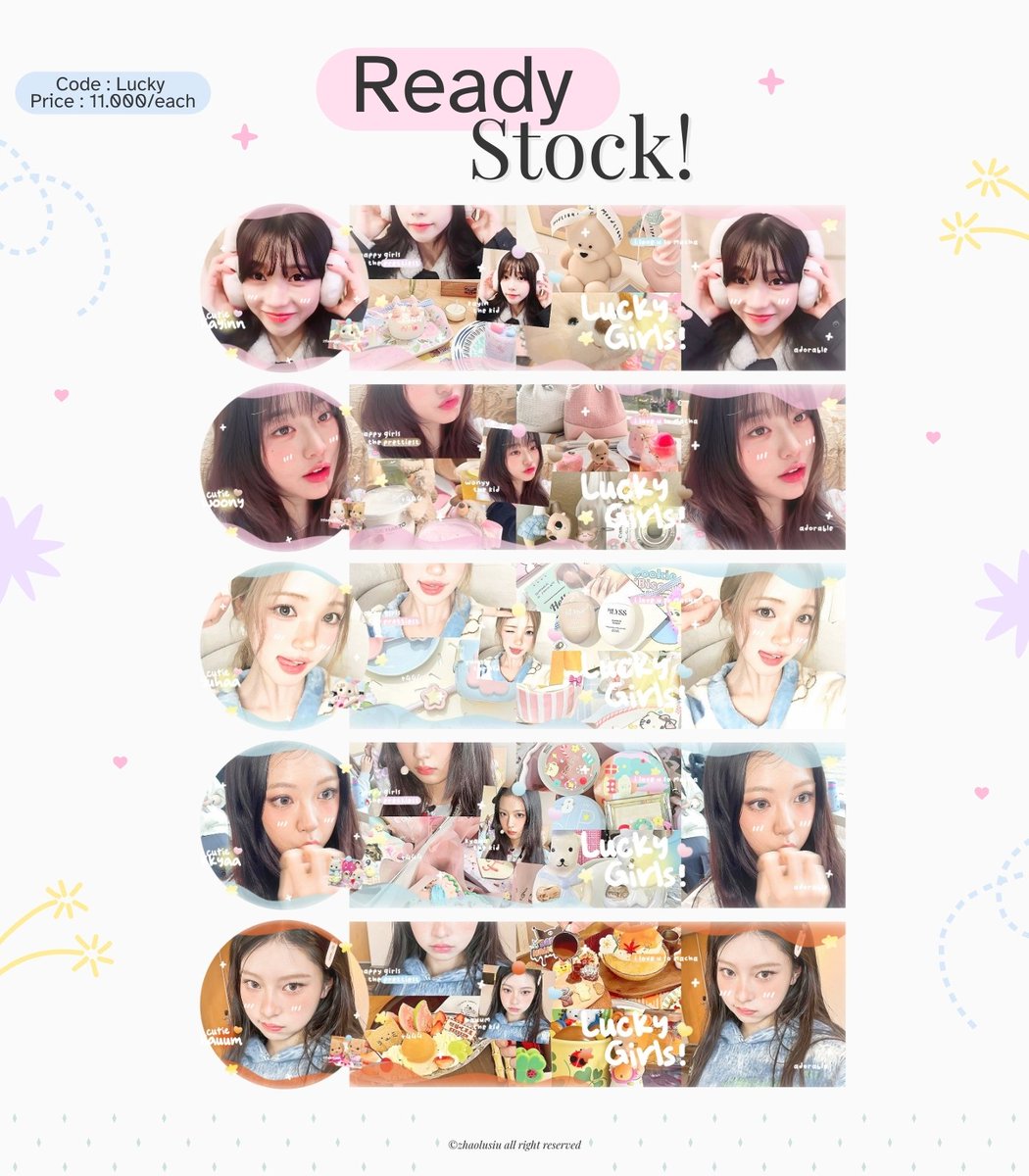 zhaolusiu's tweet image. 𓂃.☘︎ ݁˖ help retweet?  thank you! ‹𝟹

aloo aloo!! ݁ ˖Ი𐑼⋆ juwii bawa layout ready stock karina, wonyoung, yuha, kyaa, haum yang bisaa di jemputt sekarang ⸜(｡˃ ᵕ ˂ )⸝♡ untuk detailnya bisa check ALT yaa~ legoo jajang ∘ ∘ ∘ ( °ヮ° ) ?♡

#zonauang