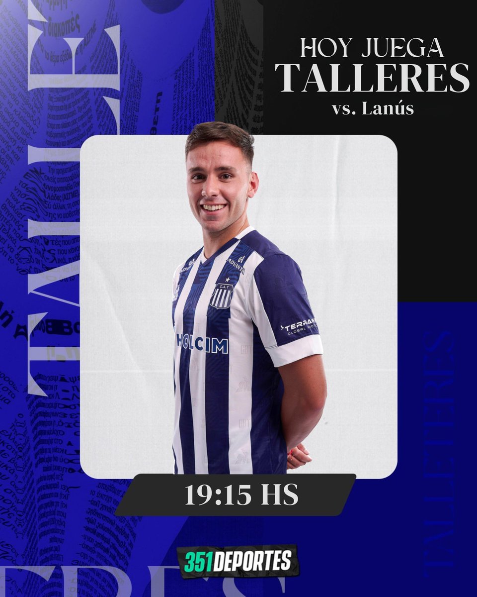 🏴󠁧󠁢󠁳󠁣󠁴󠁿 ¡HOY JUEGA #TALLERES!

🆚 #Lanús
🏆 #TorneoApertura
⌚️ 19:15 hs.
👤 Nicolás Lamolina
🏟 Estadio Néstor Díaz Pérez
📺 TNT Sports

👉🏻 El Matador buscará volver a la victoria en la #LigaProfesional, luego de la clasificación a 16vos de final de la #CopaArgentina.