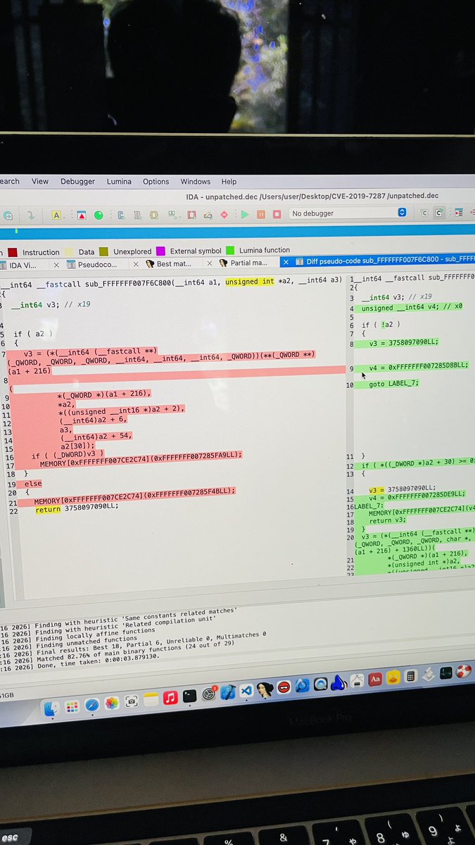 K6vish6's tweet photo. I’m trying to learn how CVE-2019-7287 vulnerability works ,does anyone know how to symbolise iOS kernel . ida pseudo code was messed.

#ios https://t.co/EE69UG7krl