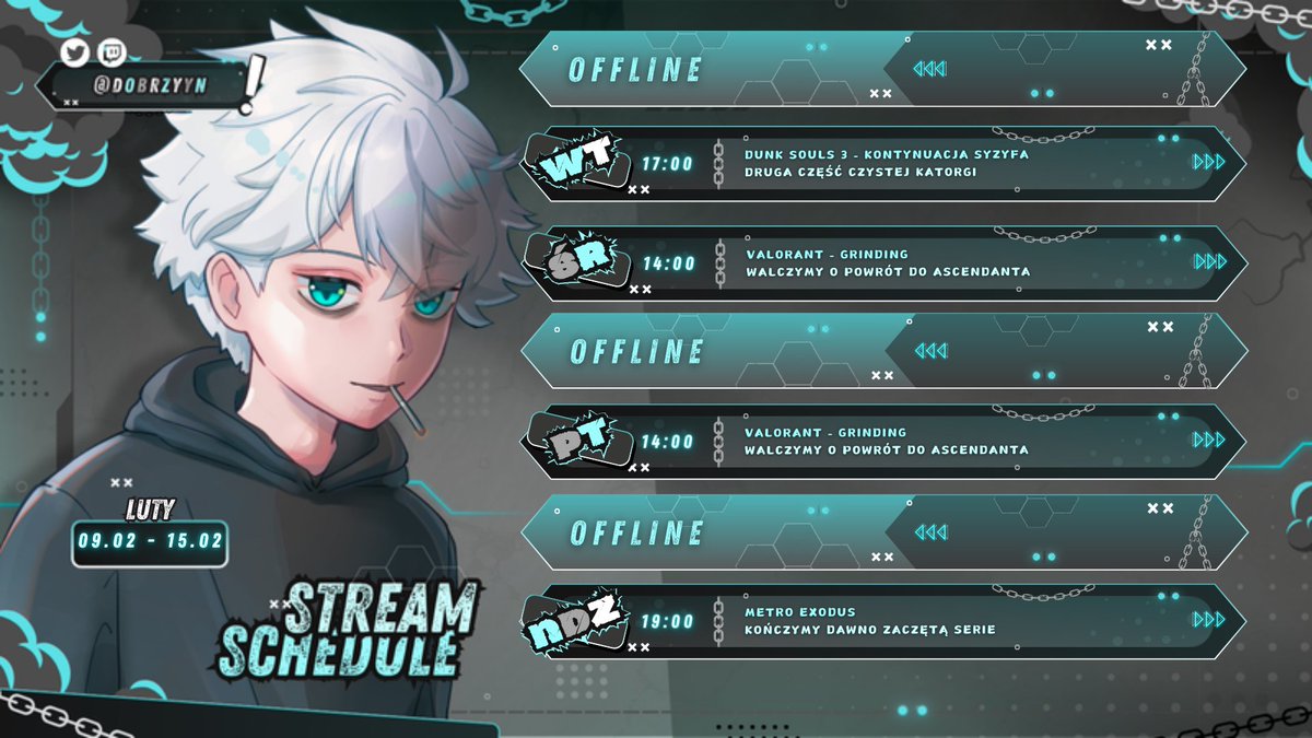 Hemlow hemlow! 
Dawno nie wstawiałem i nie ogłaszałem planu na tydzień, także podrzucam harmonogram jazdy na ten week xpp